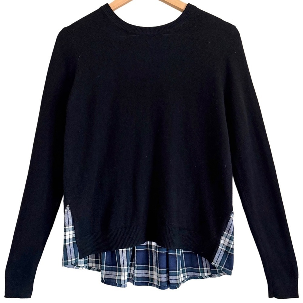 AQUA CASHMERE 100% Cashmere Preppy Casual Soft Lightweight Layered Sweater Sz S